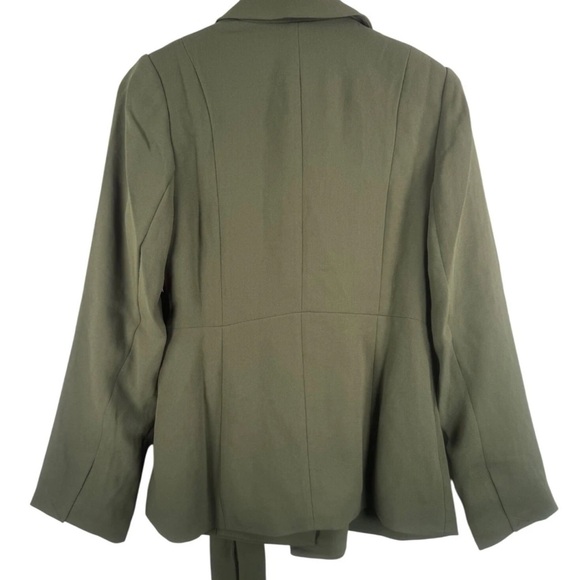 Spanx Crepe Wrap Blazer Midnight Olive Careerwear NWT - Picture 5 of 8